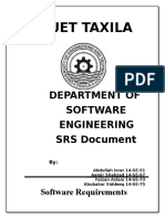 Uet Taxila: Department of Software Engineering SRS Document