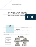 Impression Trays: Removable Complete Prosthodontics