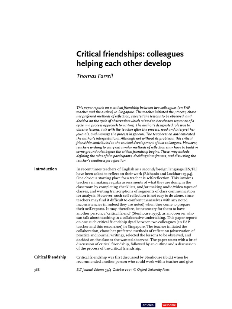 Friend critical essays picture