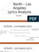 28 North - Los Angeles Lyrics Analysis: Jack Barrell