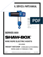 Operation, Service & Parts Manual: Shaw-Box