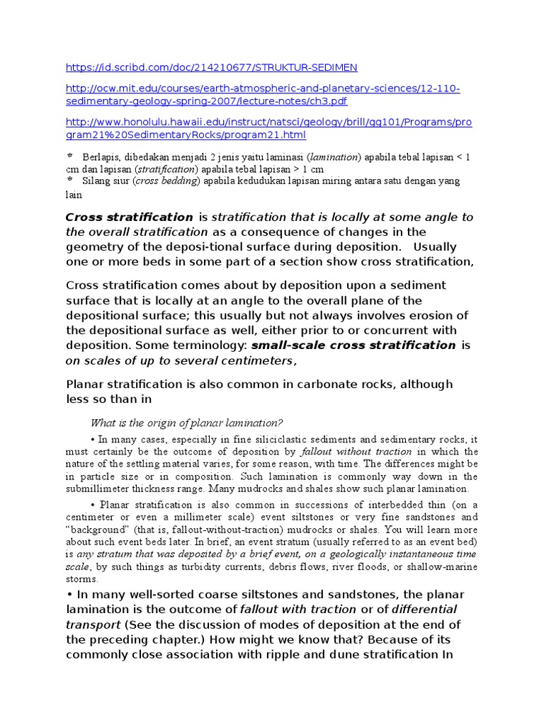 Cross Stratification Is Stratification That Is Locally at Some Angle To