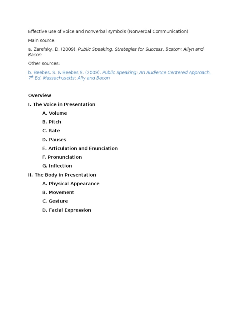 Mastering Voice and Body in Presentations | PDF | Nonverbal ...