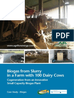 Biogas From Slurry in a Farm With 100 Dairy Cows