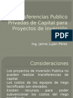 Transferencias Publico Privadas de Capital Para Proyectos De