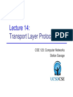 Transport Layer Protocols: CSE 123: Computer Networks Stefan Savage