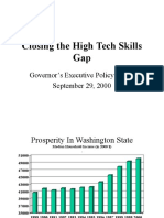 Closing The High Tech Skills Gap: Governor's Executive Policy Office September 29, 2000