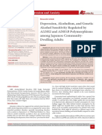 Depression, Alcoholism, and Genetic Alcohol Sensitivity Regulated by ALDH2 and ADH1B Polymorphisms Among Japanese Community-Dwelling Adults