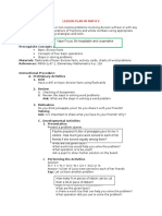 Lesson Plan in Math V DATE