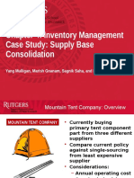Chapter 4: Inventory Management Case Study: Supply Base Consolidation