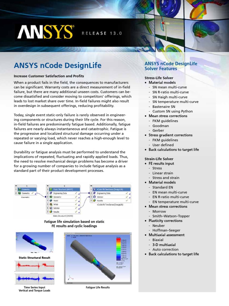 Ncode Designlife Brochure | PDF | Fatigue (Material) | Simulation