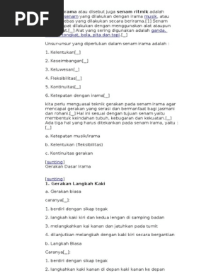 49127766 Senam Irama Atau Disebut Juga Senam Ritmik Adalah Gerakan Senam Yang Dilakukan Dengan Irama Musik Docx Tali Material Buatan Manusia