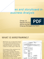 Wireframes and Storyboard in Business Analysis: Group 14 Ranjith M (1527525) Athira Kumar (1527535) Dhanya Michael (1527537)