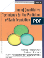 Application of Quantitative Techniques for the Prediction of Bank Acquisition Targets