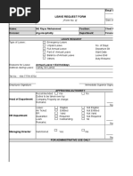 Leave Request Form Template