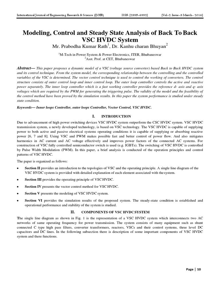 Engineering Journal Modeling, Control and Steady State Analysis of Back ...