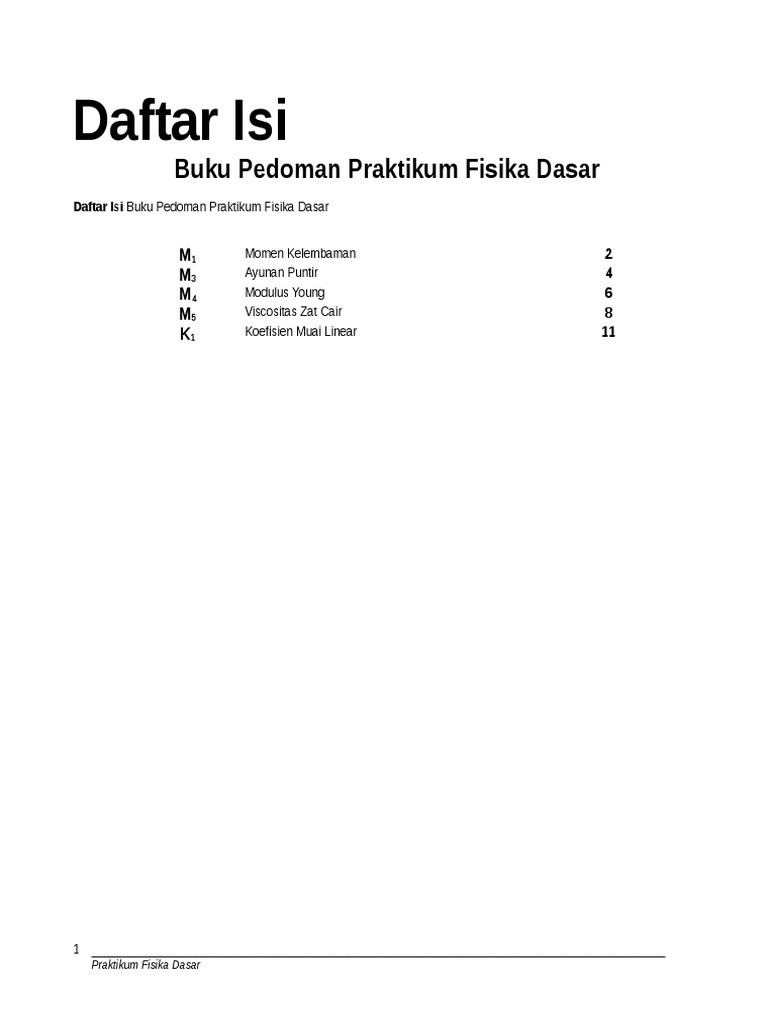 Panduan Praktikum Fisika Dasar | PDF | Metode & Bahan Ajar
