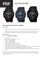 Casio G Shock GA-100 Specs