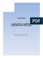 Pertemuan Ke-3 (Kinematika Partikel)