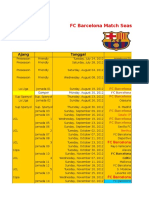 FC Barcelona Match Season 2012/2013
