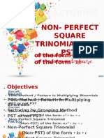 Non-Perfect Square Trinomial (Non - PST) : Factoring