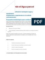 Asegurando El Agua para El Mañana: Propuesta Metodológica para Construir Un Plan