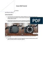 Canon DSLR Tutorial: Key Components