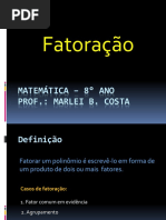 Matemática   Fatoração 8° ANO - Apresentação