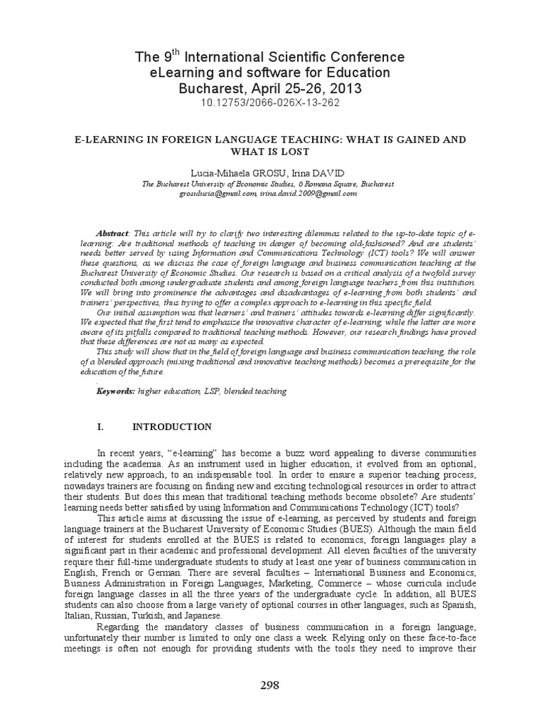 Elearning in Foreign Language Teaching | PDF | Language Acquisition ...