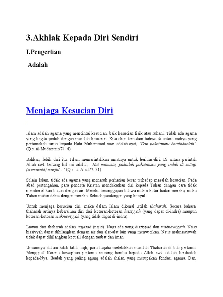 Memelihara Kesucian Diri Pdf