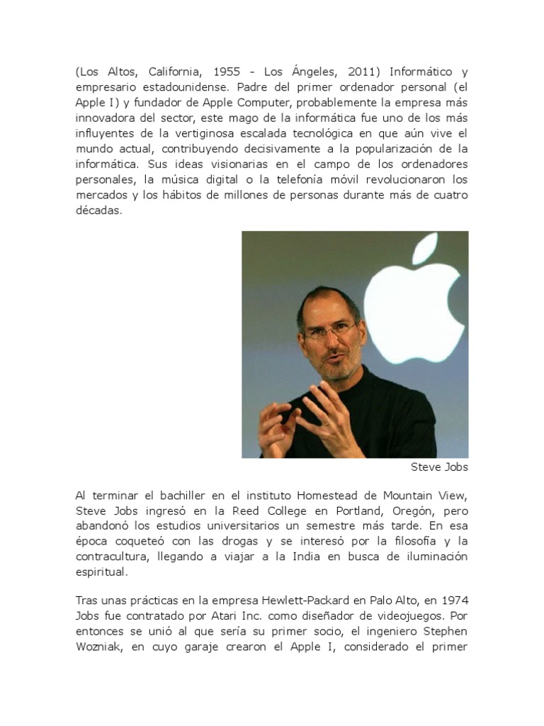 Steve Jobs | PDF | Apple Inc. | Steve Jobs
