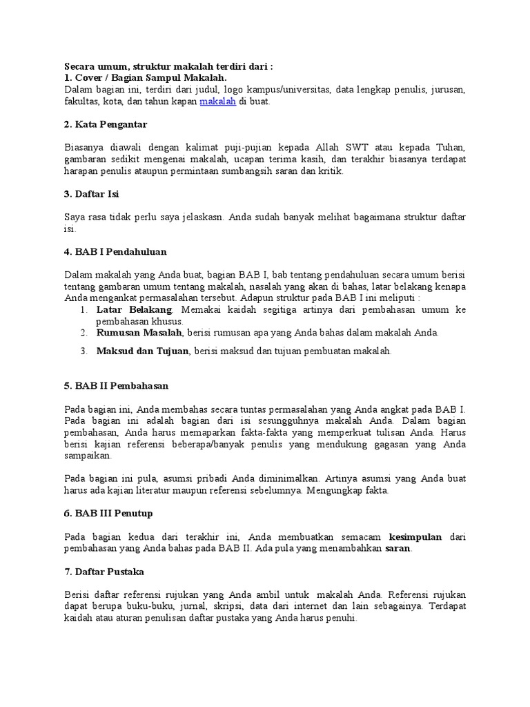 Struktur Makalah | PDF