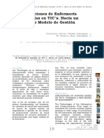 Aplicaciones de Enfermería Basadas en TIC S. Hacia Un Nuevo Modelo de Gestión