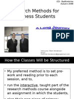 Research Methods For Business Students: Instructor: Mark Henderson Email