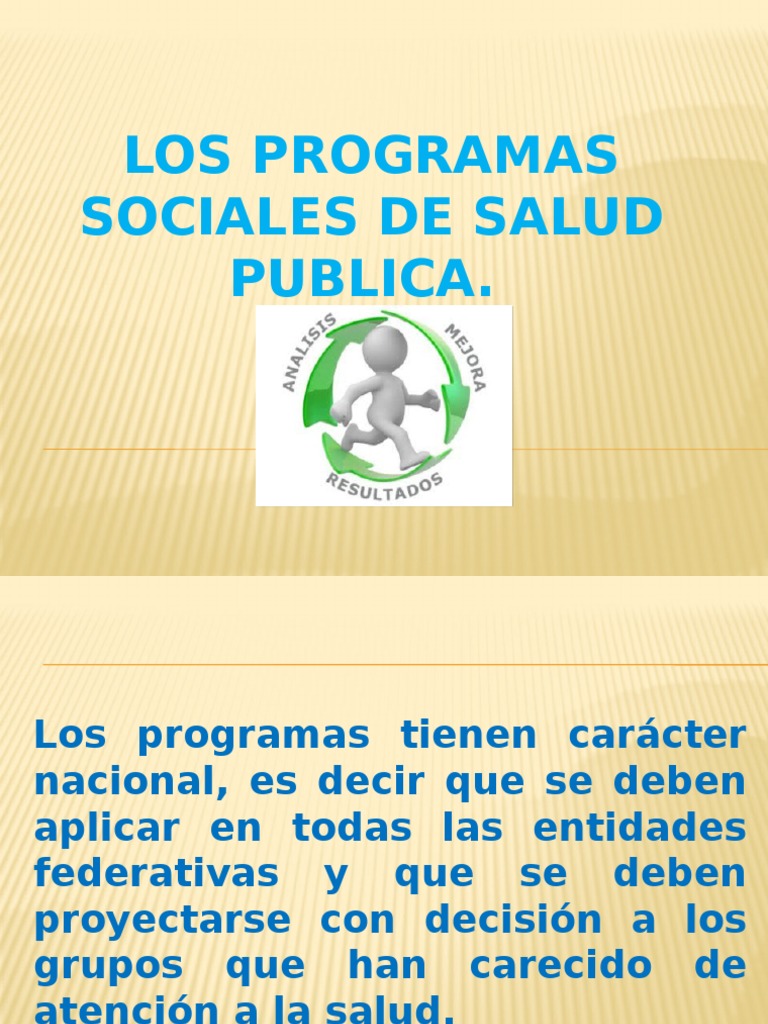 Los Programas Sociales De Salud Publica | Trabajo Social | Ciencias de ...