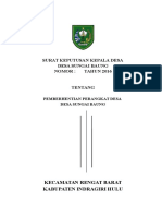 SK Kepala Desa Pemberhentian Kepala Dusun