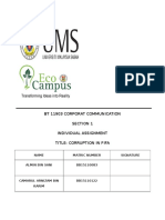 BT 11903 Corporat Communication Section 1 Individual Assignment Title: Corruption in Fifa