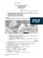 Test de Evaluare Inițială