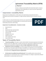 Requirement Traceability Matrix (RTM)