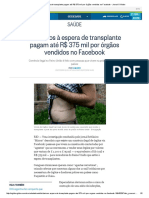 Britânicos à espera de transplante pagam até R$ 375 mil por órgãos vendidos no Facebook - Jornal O Globo