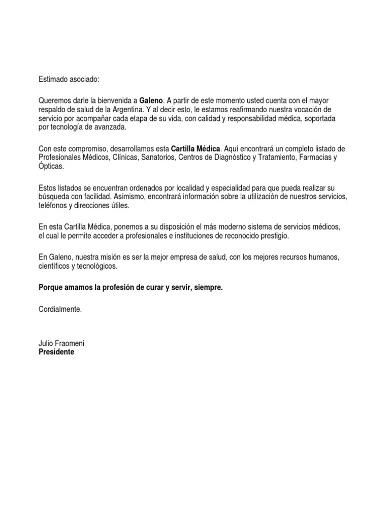 Cartilla Galeno | PDF | Farmacia | Medicamentos con receta