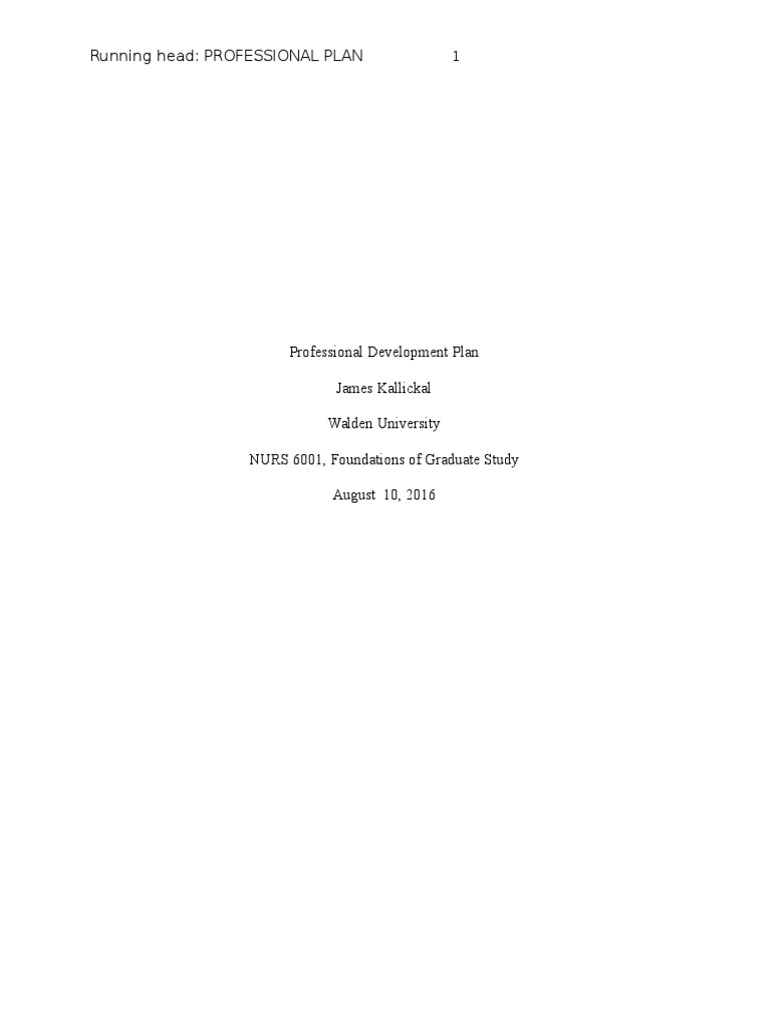Nursing Professional Development Plan | PDF | Nursing | Leadership
