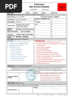 Contractor Site Access Request: Section A