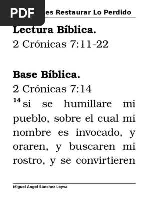 2 Cronicas 714 Islas Salomón Oración