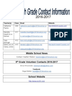 5thgradecontactinfo 2016 2017