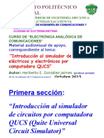 Tutorial Del Simulador de Circuitos QUCS (Heriberto E. González Jaimes, ESIME Zacatenco Del IPN, Octubre 2015)