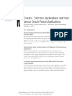 Forrester - Oracles Dilemma - Applications Unlimited Versus Oracle Fusion Applications