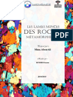 Lames Minces Des Roches Métamorphiques