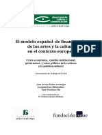 El Modelo Español de Financiación de Las Artes y La Cultura en El Contexto Europeo PDF