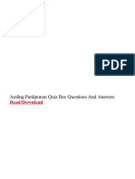 Araling Panlipunan Quiz Bee Questions and Answers PDF
